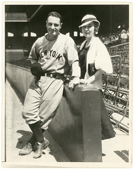 1933 Lou Gehrig Photograph of Gehrig & Fiance, Eleanor Twitchell